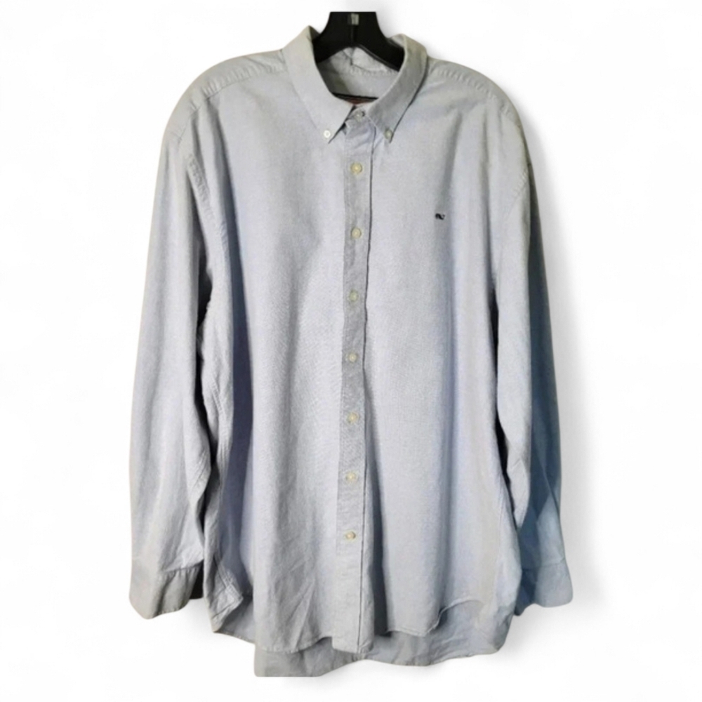 VINEYARD VINES men's sky blue button-down long sleeve casual career shirt, XL